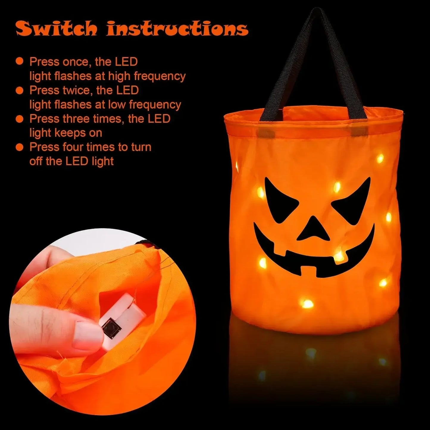 Pumpkin Candy Tote Bag Basket