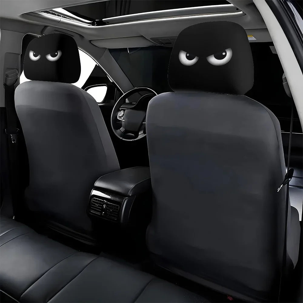 Slanted Eyes Cartoon Headrest Cover