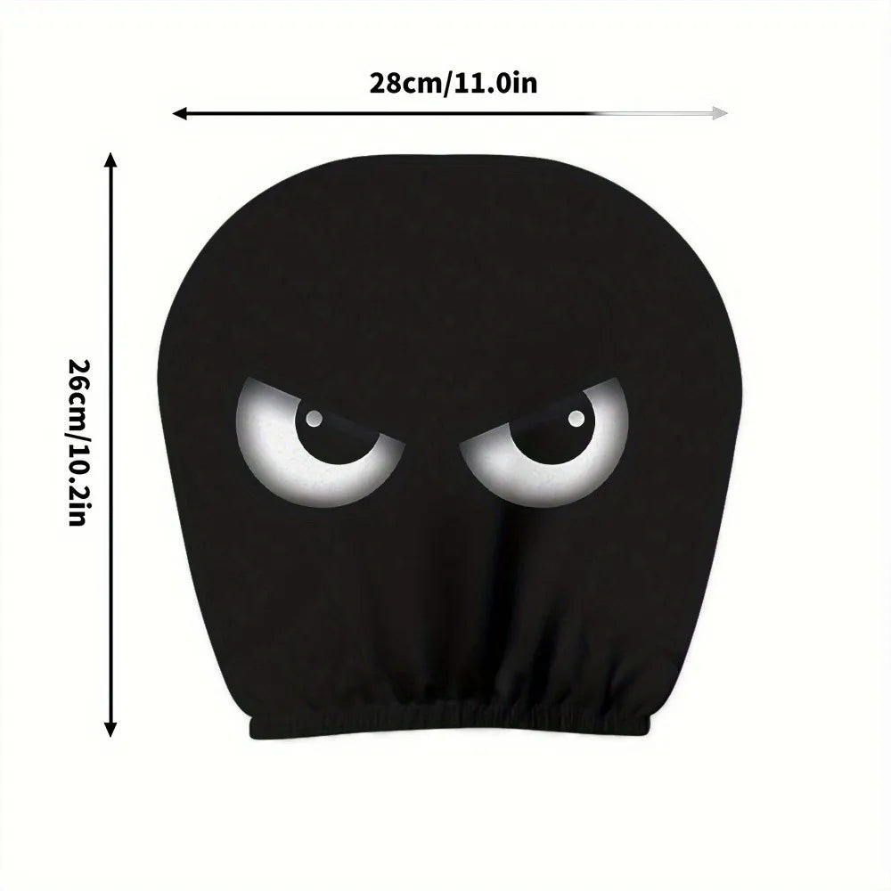Slanted Eyes Cartoon Headrest Cover