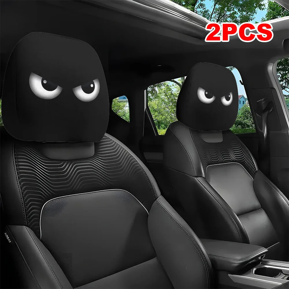 Slanted Eyes Cartoon Headrest Cover
