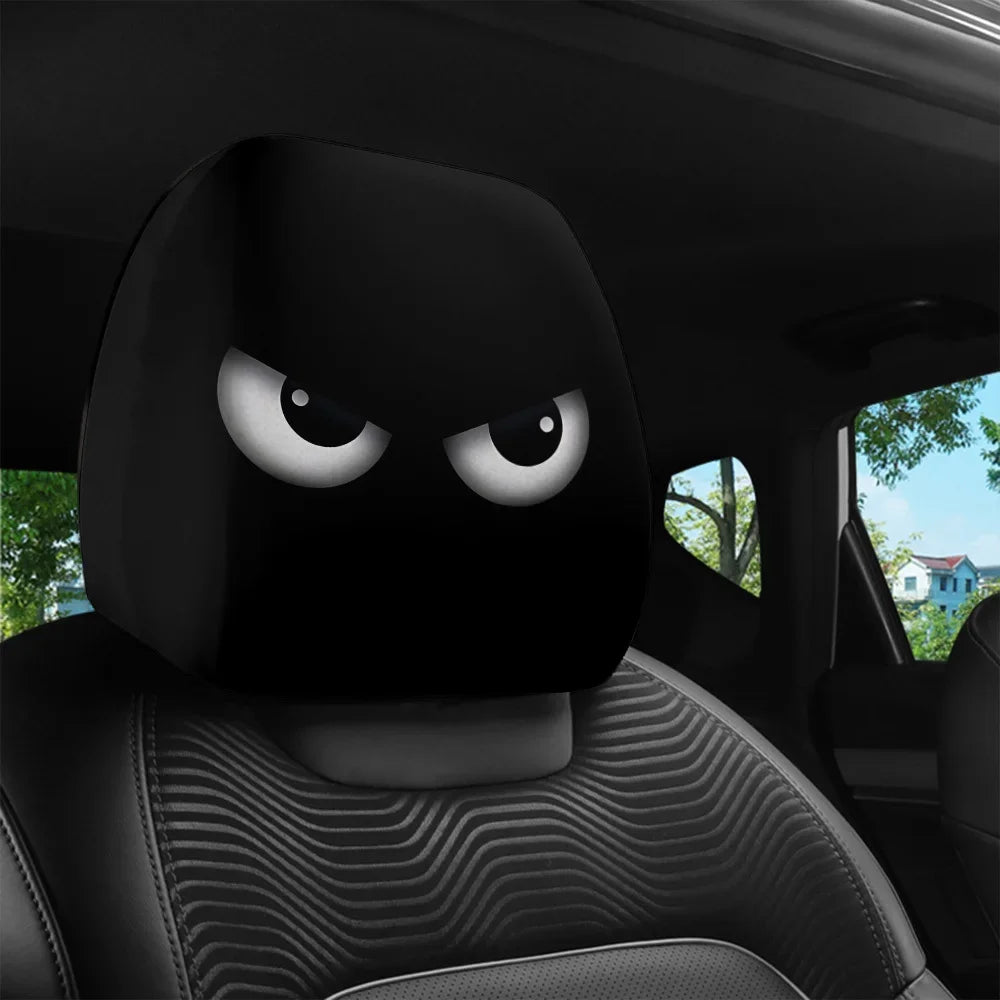 Slanted Eyes Cartoon Headrest Cover
