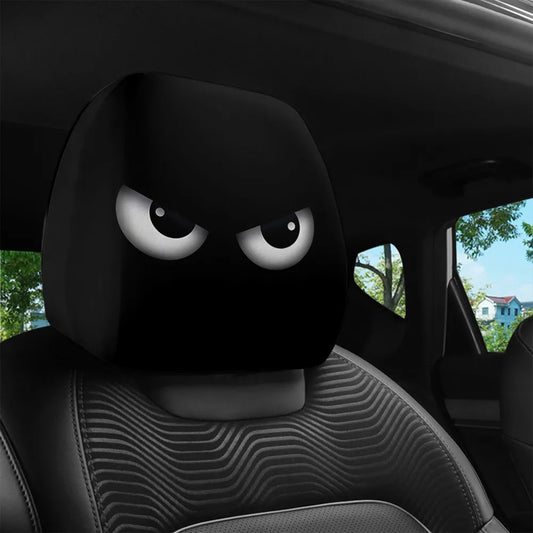 Slanted Eyes Cartoon Headrest Cover